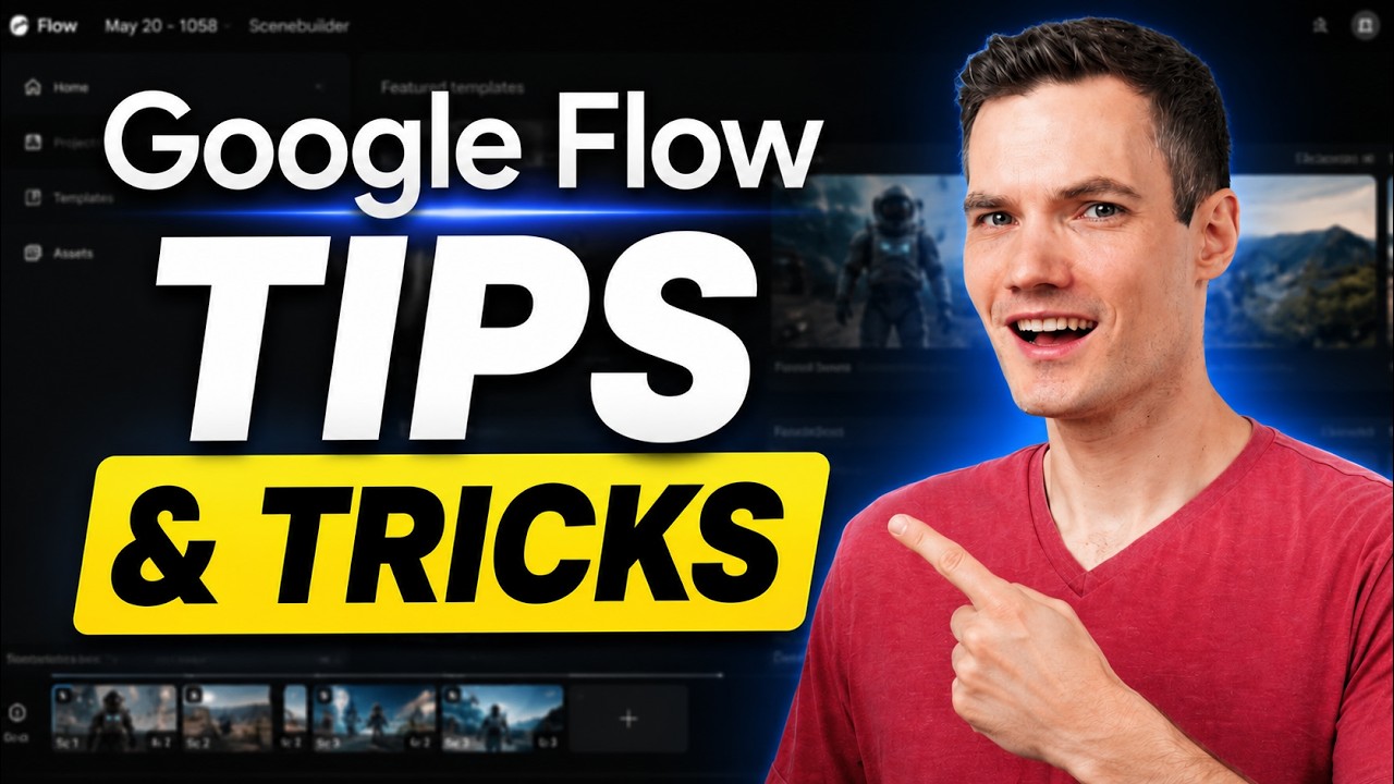 YouTube post by @KevinStratvert for Resistencia Cultural. Caption reads: Google Flow Tips & Tricks (9 Features You Need to....