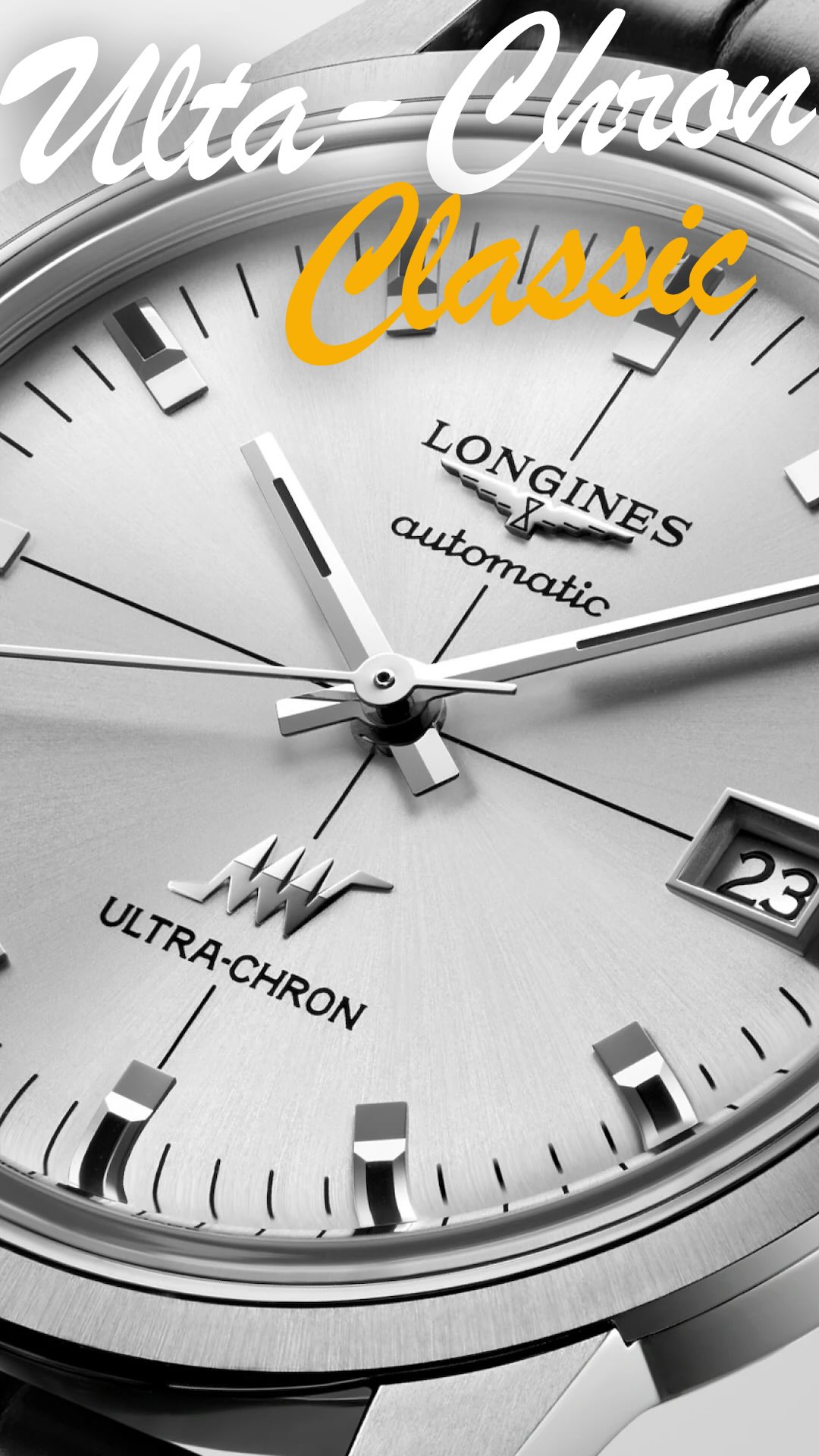 Instagram post by @nobox.nopapers for Longines. Caption reads: La Montre de la Semaine : La @longines Ultra-Chron....