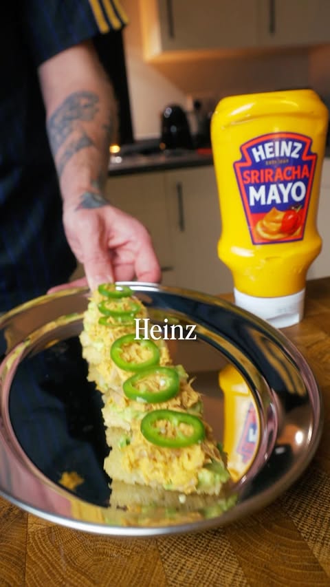 Instagram post by @onlyscrans for Heinz. Caption reads: [...] price at home. INGREDENTS Canned tuna....