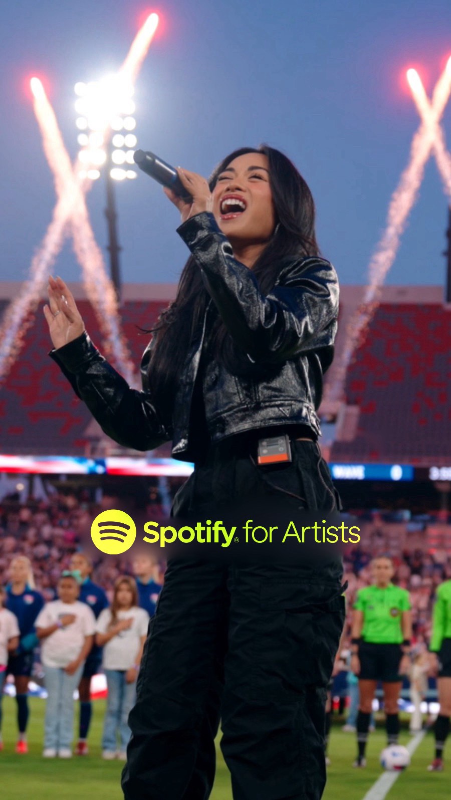 Instagram post by @julesaurora for Spotify for Artists. Caption reads: Sooo ready for Spotify Wrapped!!! 🤩💚 Follow....