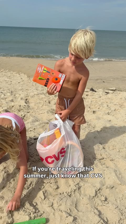 Instagram post by @ariejr for CVS Pharmacy. Caption reads: [...] ready for our Beach day 🏖️ at @cvspharmacy!....