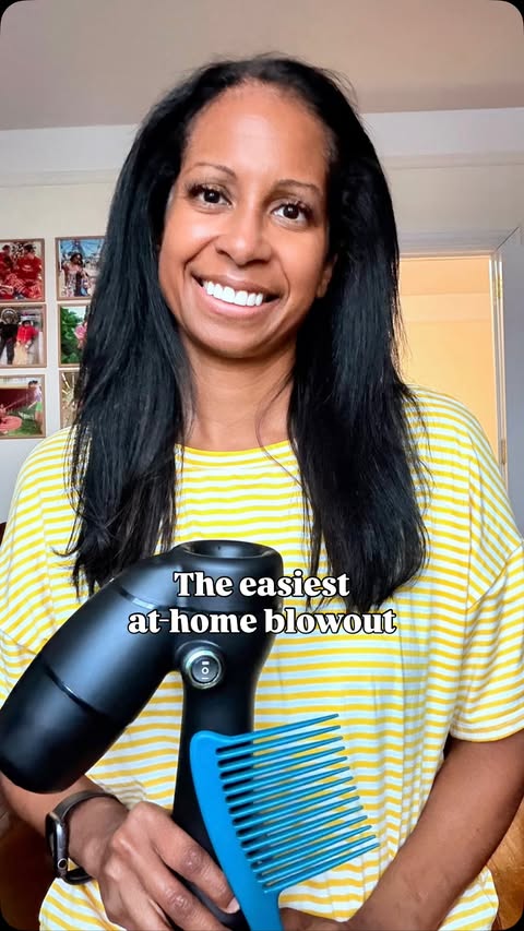 Instagram post by @nycmamaplus2 for RevAir • Reverse-Air Dryer. Caption reads: Wash day used to drain me mentally & physically....