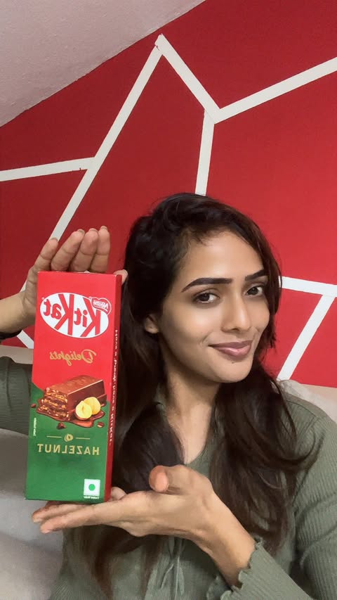 Instagram post by @riya_thiyagarajan for KitKat. Caption reads: I am in love with @kitkat delights range....