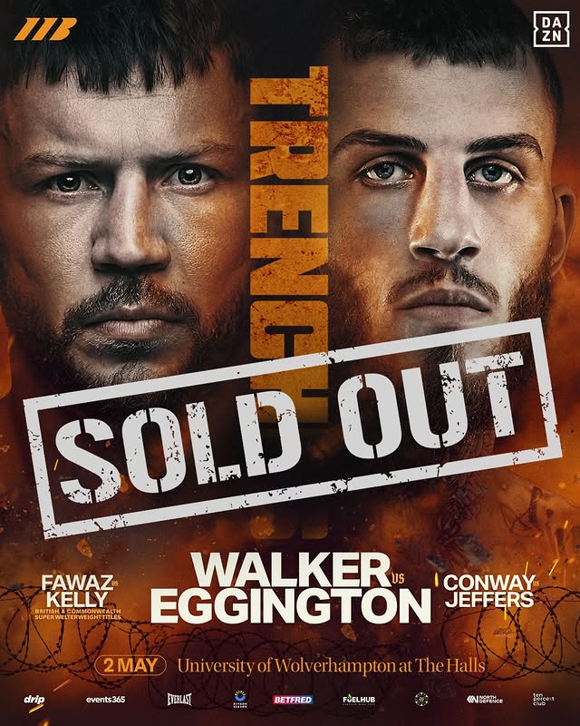 Instagram post by @sameggington1 for DAZN Boxing. Caption reads: Going to be LOUD in the trenches 🔊⚔️ All tickets....