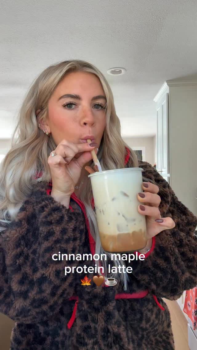 Instagram post by an influencer for fairlife. Caption reads: [...] 🍁 made with my fave, @fairlife 2%....