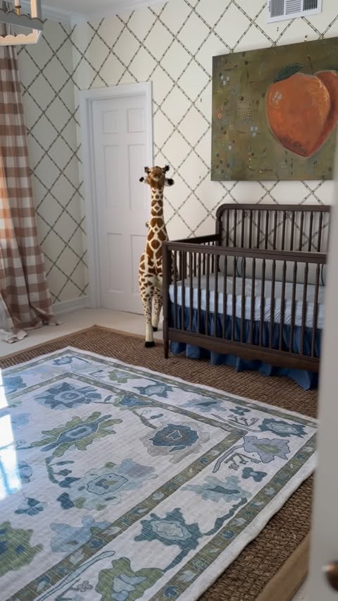 Instagram post by @avolywainwright for Namesake Home. Caption reads: We quickly transformed Haines’ old bedroom into....