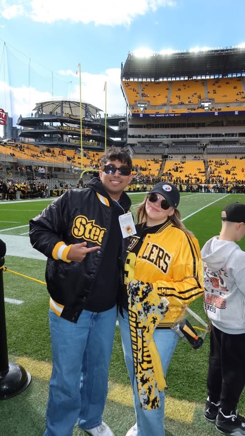 Instagram post by @arjunmanjunath_ for Ticketmaster. Caption reads: Spent the day with @ticketmaster + @steelers and....