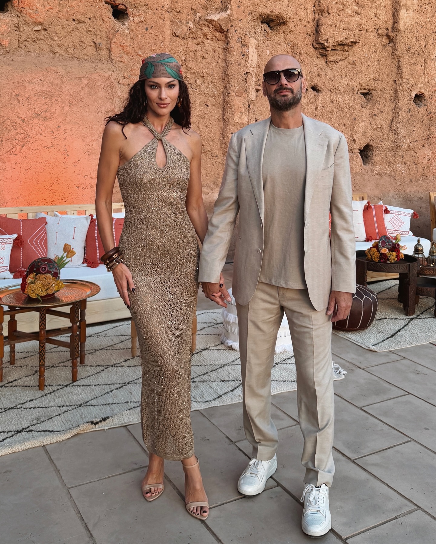 Instagram post by @paolaturani for GUESS. Caption reads: @guess Fashion Show in Marrakech 🤎 #loveguess....