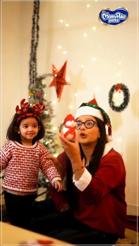 Instagram post by @rj.bulbul for MamyPoko. Caption reads: [...] magic ✨ #merrychristmas #christmas2025....