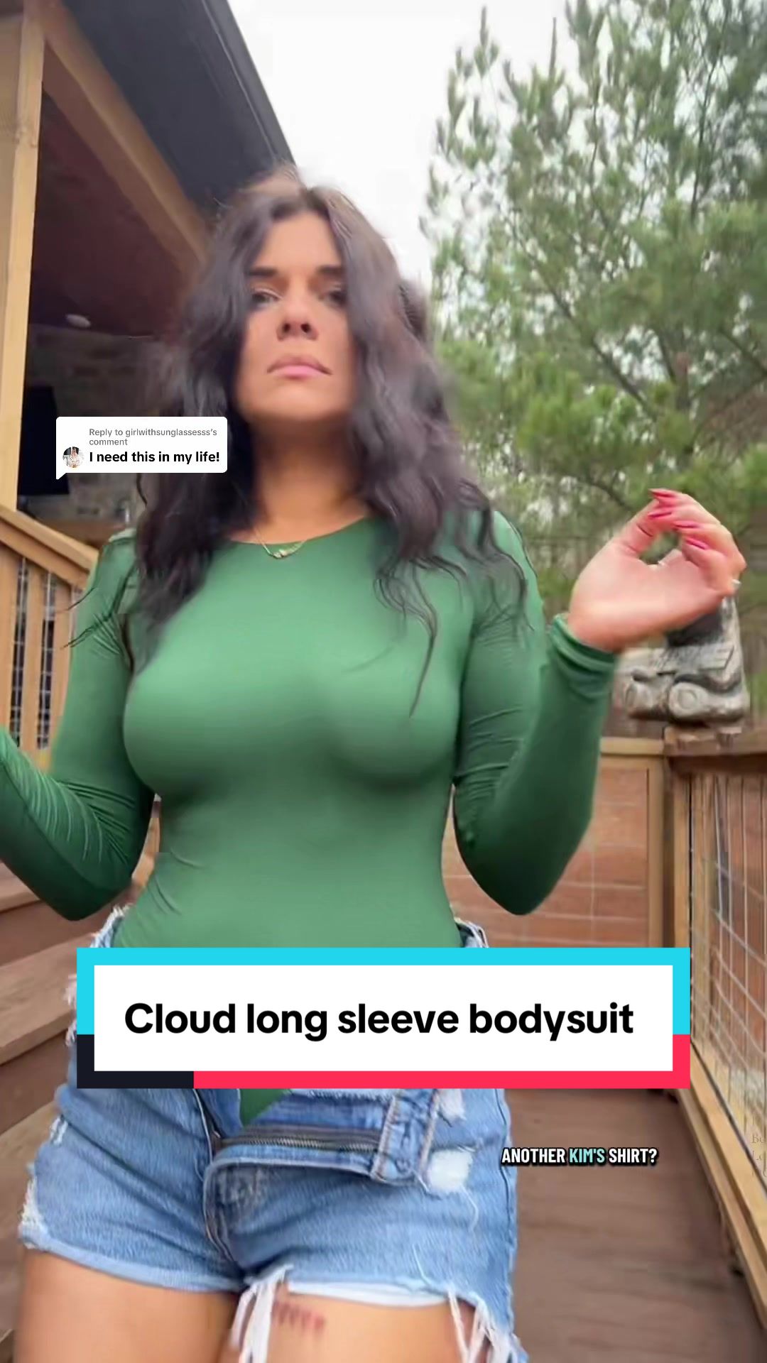 TikTok post by @3_sister_vibes for PUMIEY. Caption reads: [...] #longsleeveshirt #OOTD @PUMIEY.