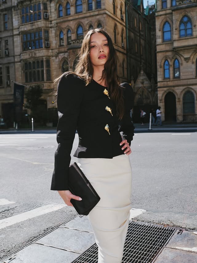 Instagram post by @yadavillaret for Nordstrom Beauty. Caption reads: [...] #GoodGirlCarolinaHerrera @nordstrom....