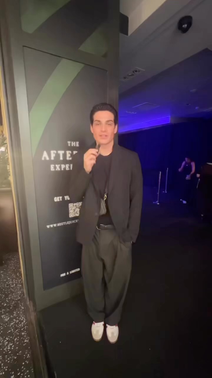 Instagram post by @itscamsworld for Beetlejuice. Caption reads: Come with me to Beetlejuice Beetlejuice: The....