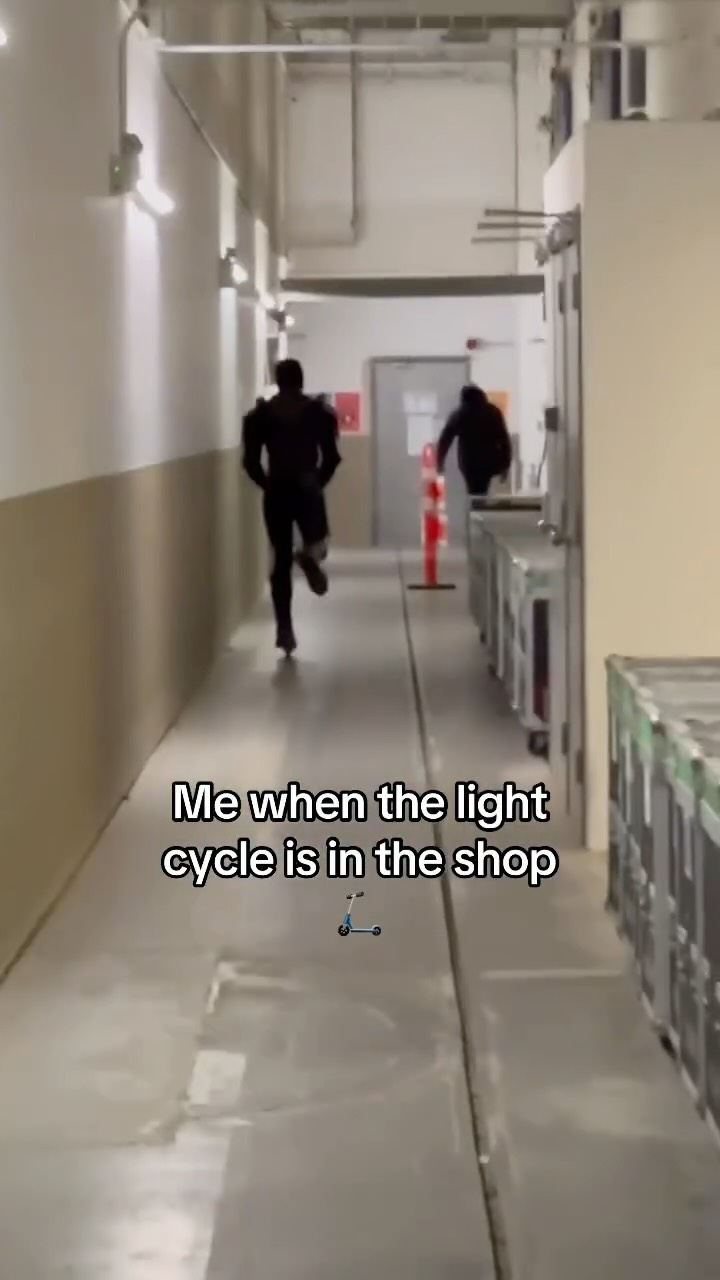 Instagram post by @jaredleto for Walt Disney Studios. Caption reads: You can take a scooter to see Tron: Ares in....