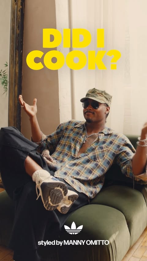 Instagram post by @alexthanhn for adidas Originals. Caption reads: [...] deserves. Did I cook? 👨🏽‍🍳....