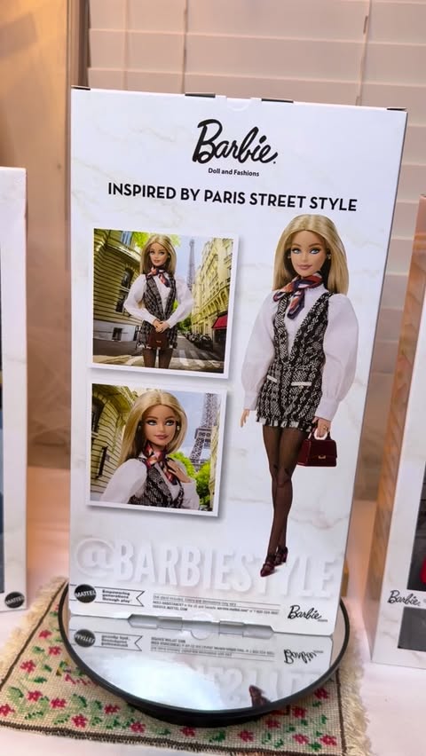 Instagram post by @barbieandbuddy for Barbie. Caption reads: Fashion week Barbie, soooo perfect! I was so....