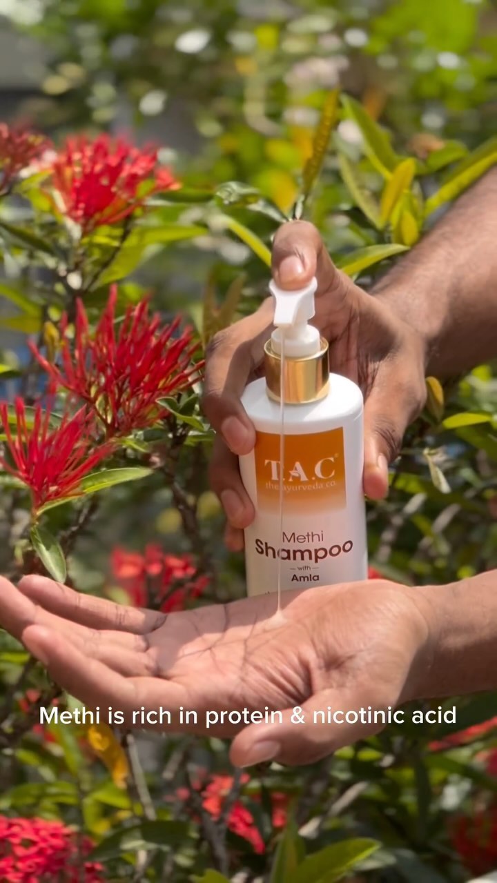 Instagram post by @thenameishan__ for The Ayurveda Co.. Caption reads: Get dandruff-free hair using just one....
