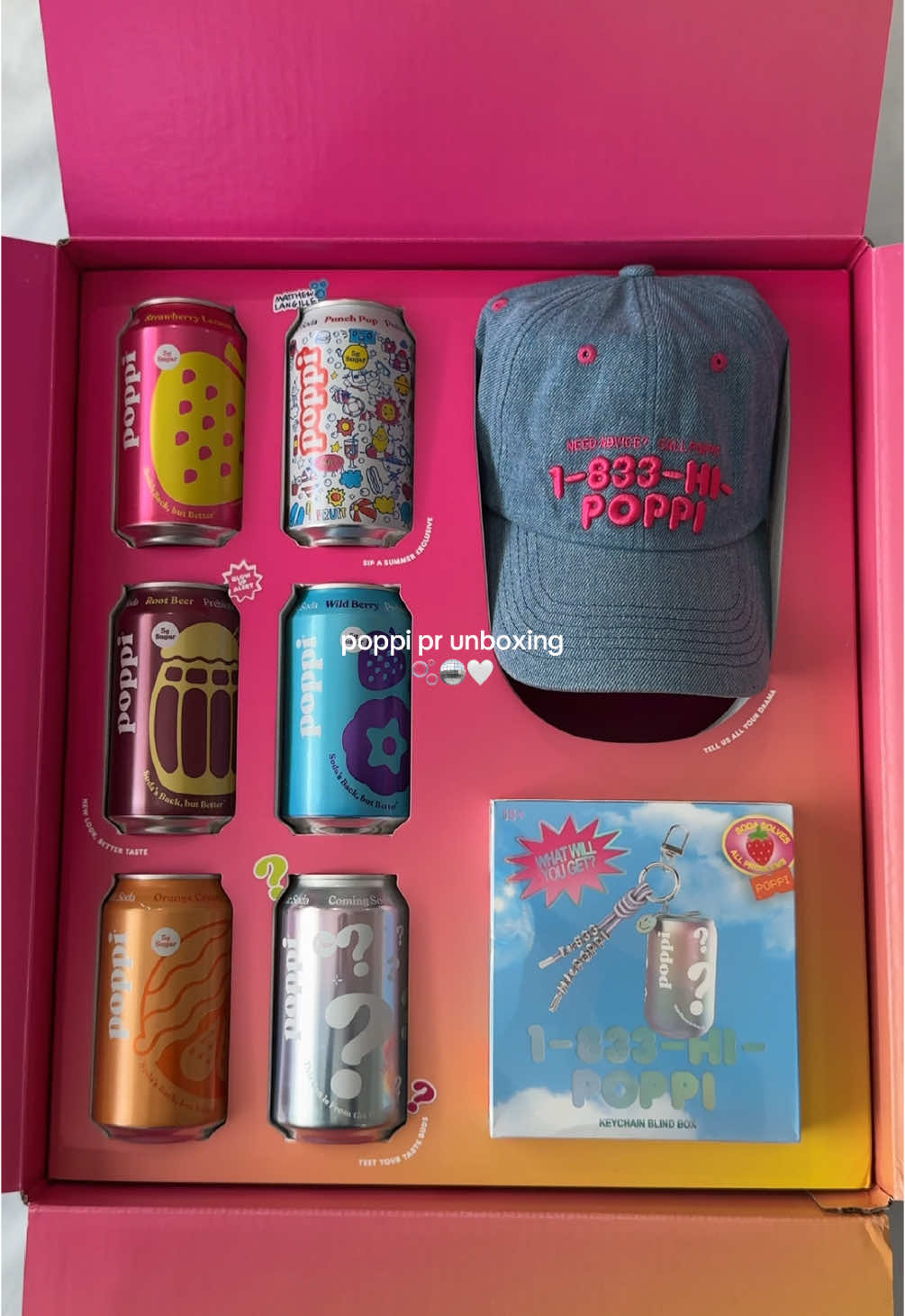 TikTok post by @mayaaelena4 for Poppi. Caption reads: [...] gotten this beautiful mailer @poppi shop....