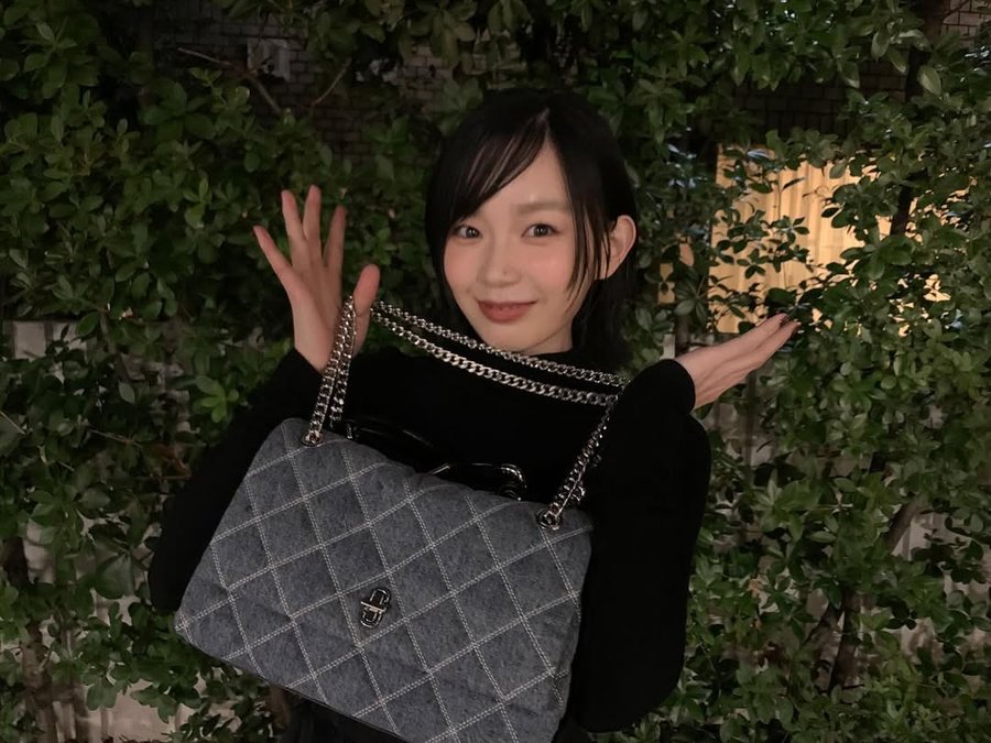 Instagram post by @u_miyazaki_official for Marc Jacobs. Caption reads: 🩵💛@marcjacobs.