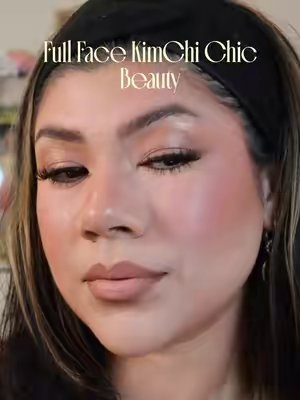 TikTok post by @dorianstacey for KimChi Chic Beauty. Caption reads: Full face beat with @KimChi Chic Beauty every....