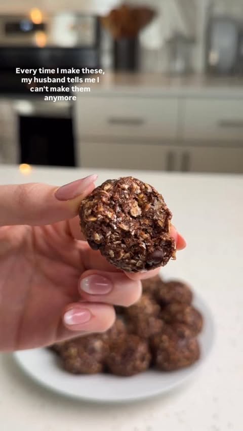 Instagram post by @my.proteinpantry for 1UP Nutrition. Caption reads: CHOCOLATE PROTEIN BALLS 🍫✨ new + improved updated....