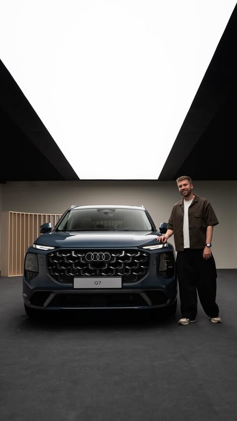 Instagram post by @carsplus.de for Hankook Tire. Caption reads: Ad NEW Audi Q7 😍 Equipped with Hankook Ventus evo....