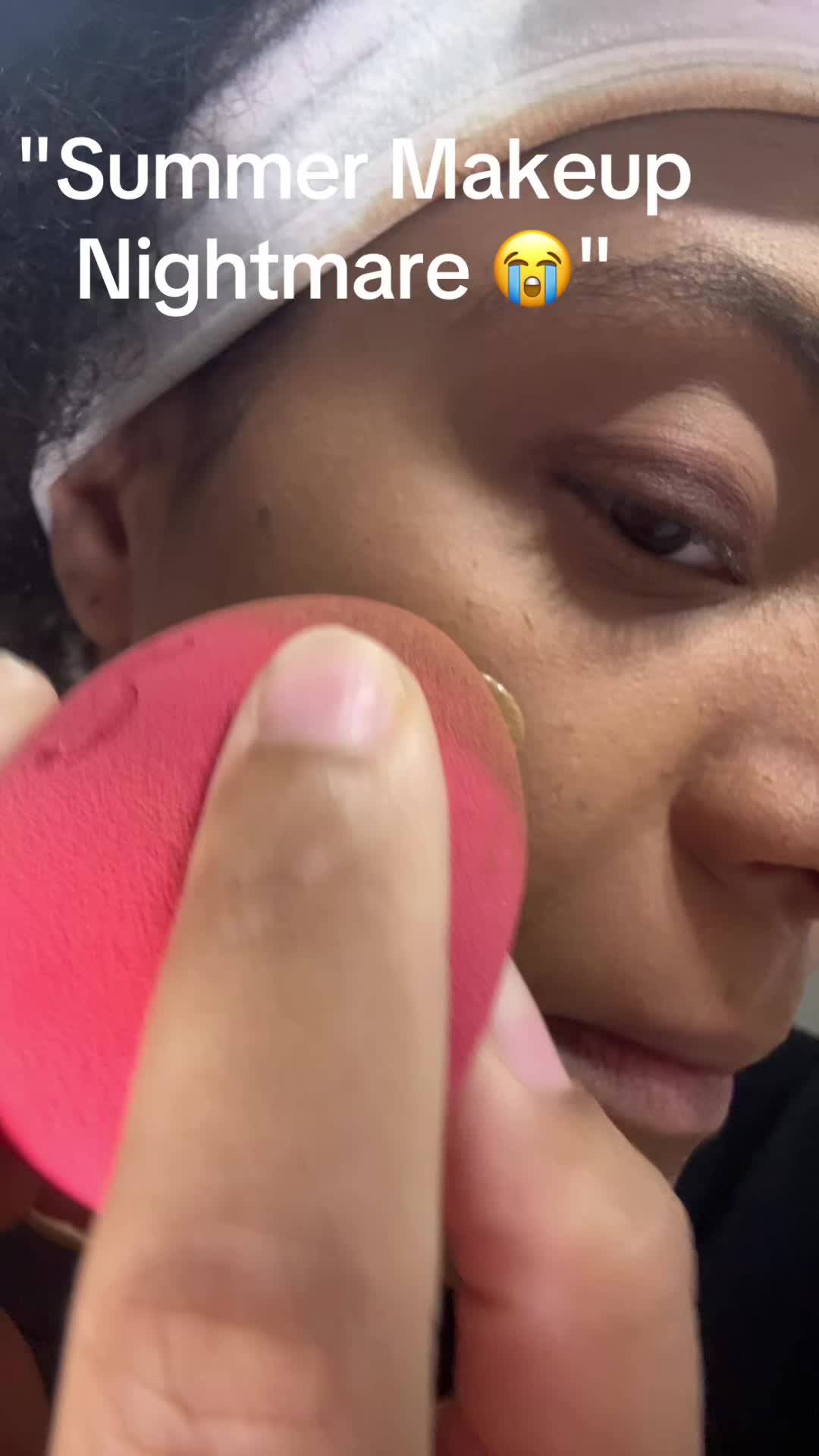 TikTok post by @itsjusttee00 for Heimish. Caption reads: [...] Half My Face With One Product 😱....