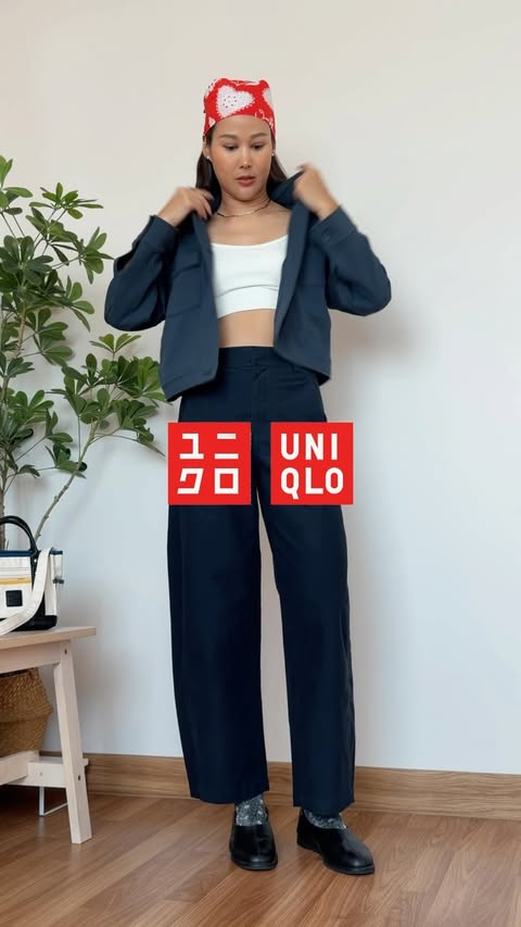 Instagram post by @baimonbm for UNIQLO Thailand. Caption reads: [...] 🌼❤️✨ #UniqloCreatorClub #ootd....