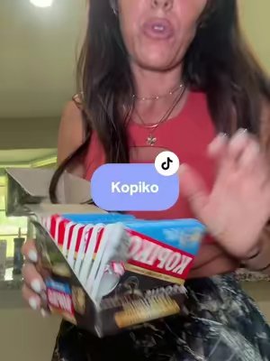 TikTok post by @kayetheldickerson for Kopiko USA. Caption reads: but wait, they’re SUGAR FREE? I almost didn’t....