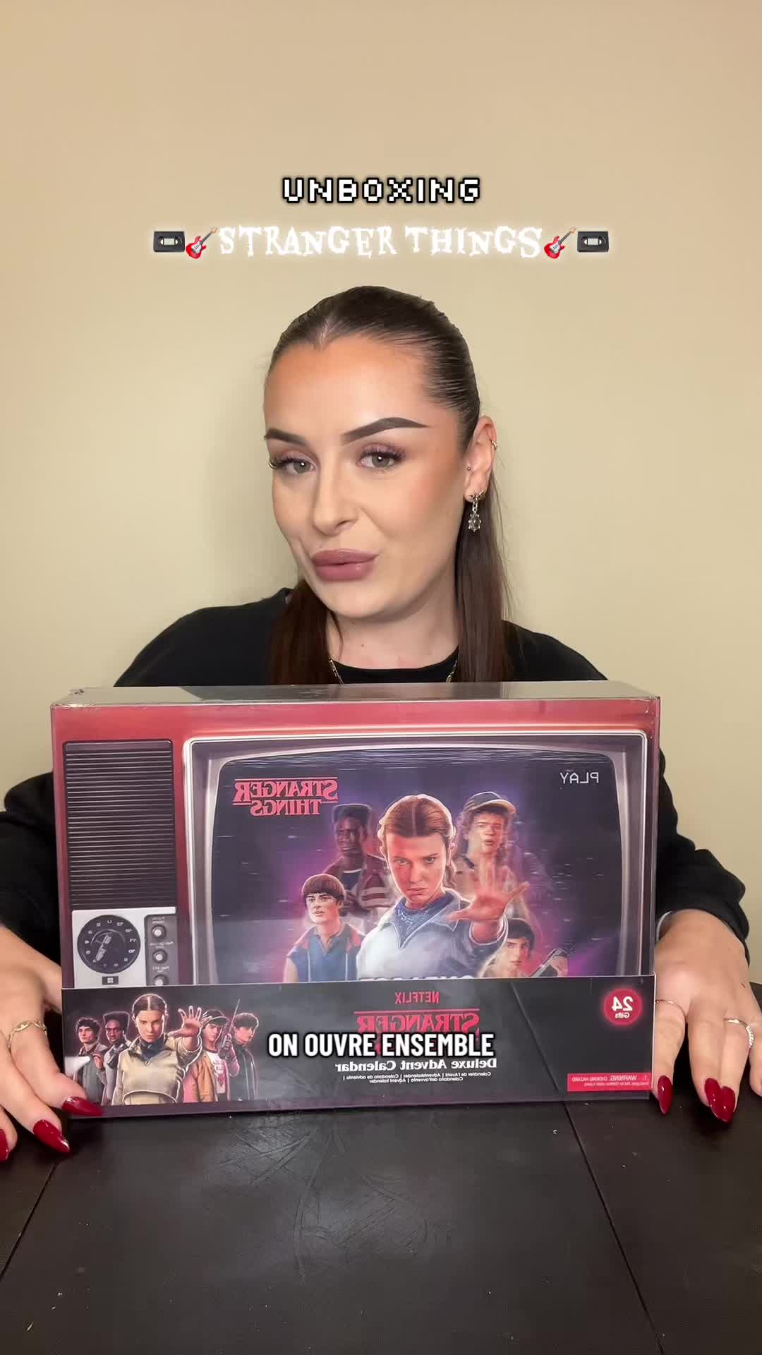 TikTok post by @madcollections for Cinereplicas. Caption reads: [...] de l’avent Stranger Things 🥰 @cinereplicas....