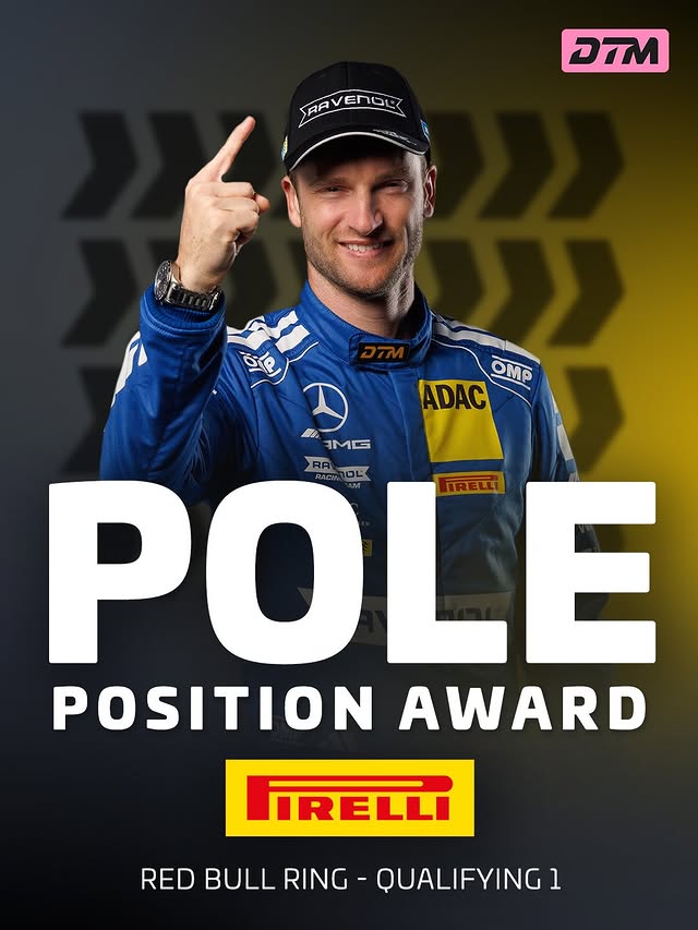 Instagram post by @winwardeurope for Pirelli. Caption reads: And the first Pirelli Pole Position Award goes to....