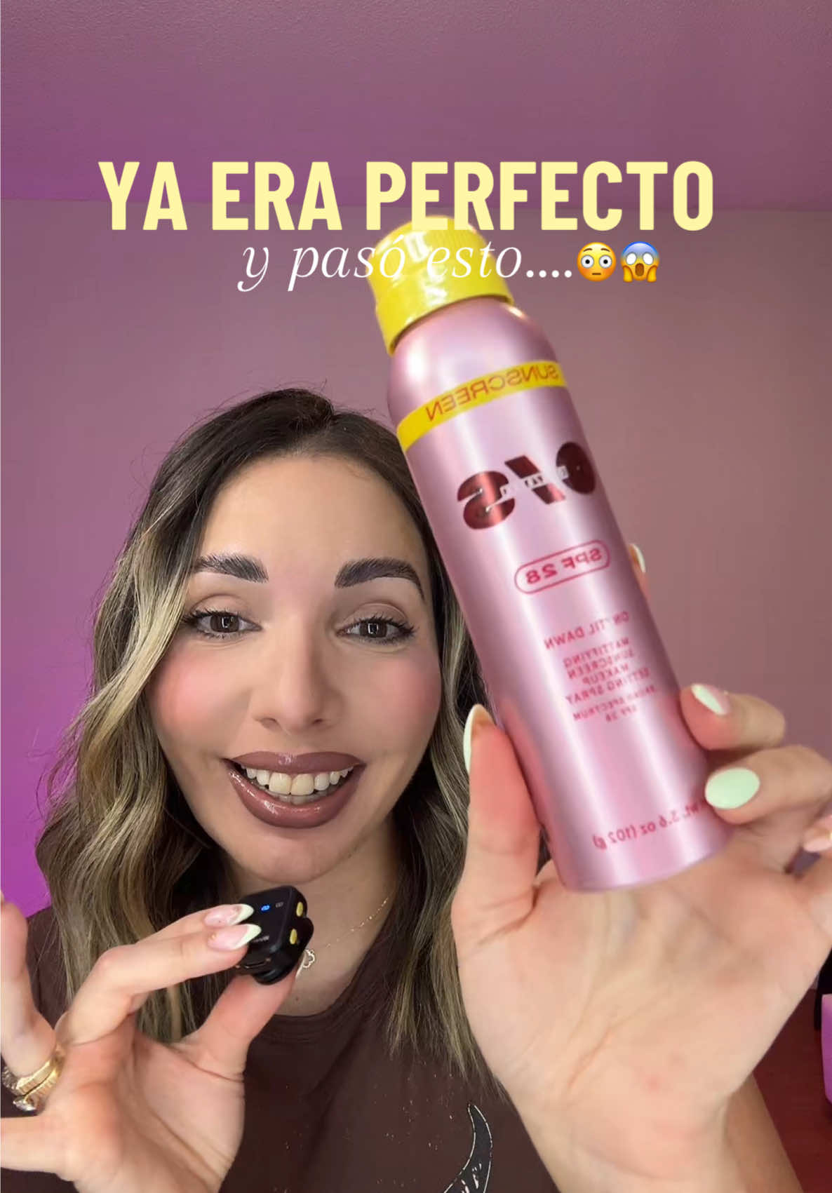 TikTok post by @laurabaezoficial for ONE SIZE BEAUTY. Caption reads: @ONE SIZE BEAUTY .