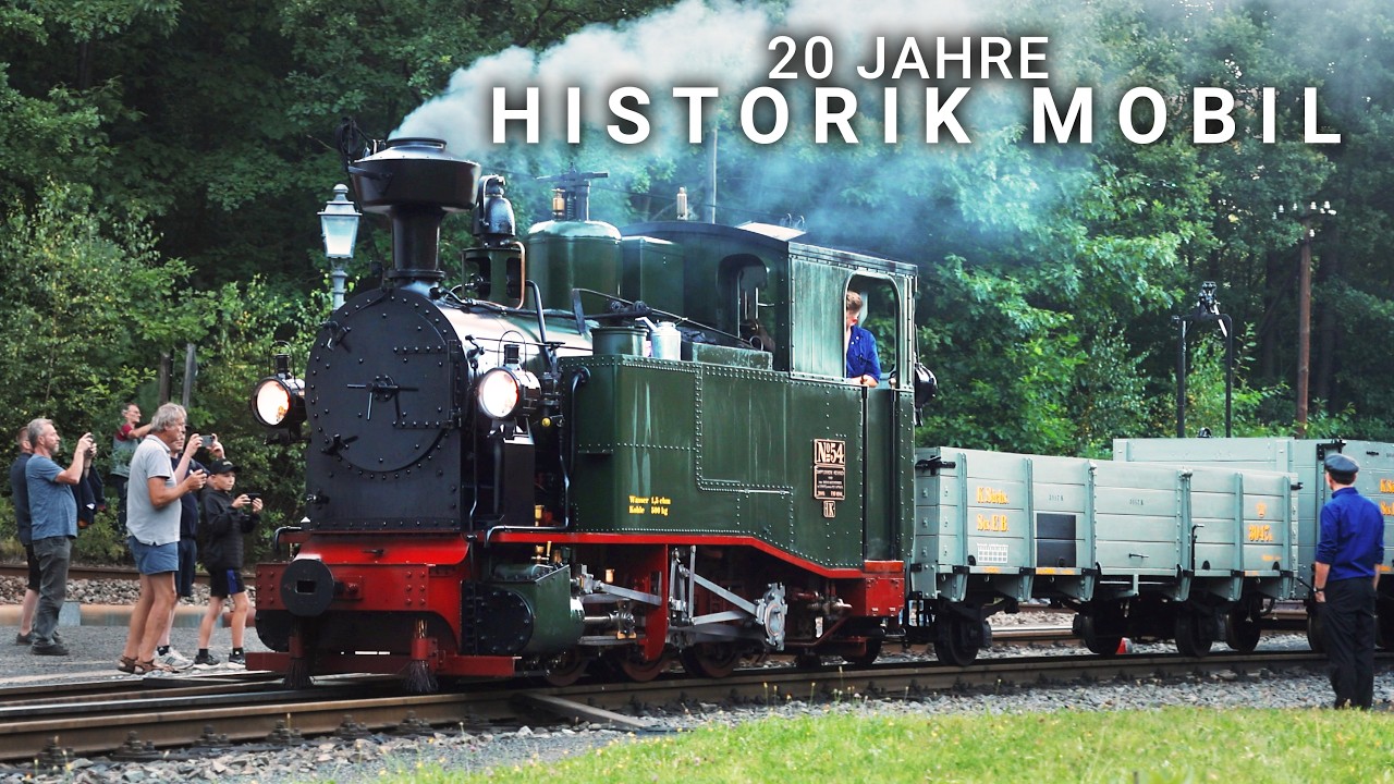 YouTube post by @AnnikaTaute for audiio. Caption reads: 20 Years of Historik Mobil – Railway, History &....