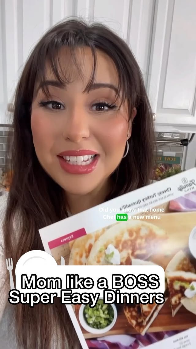 Instagram post by @momlikeaboss_ for Home Chef. Caption reads: [...] If you haven’t tried @realhomechef it can be....