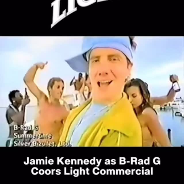 Instagram post by @thejamiekennedy for Coors Light. Caption reads: In honor of B rad’s birfffday, here’s a lil....