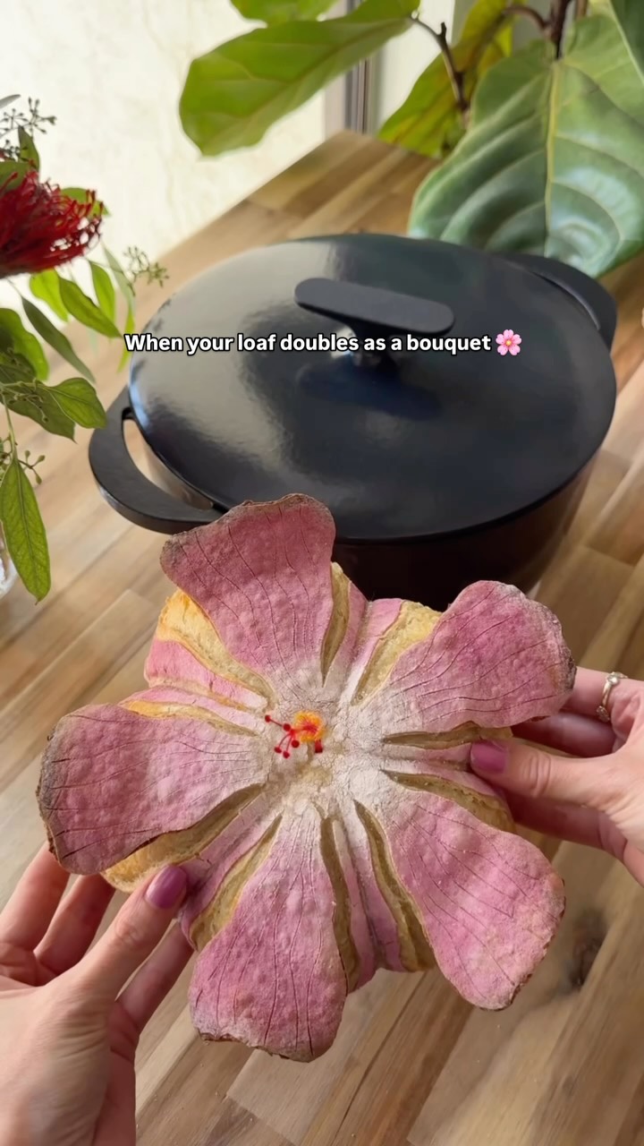 Instagram post by @the.sourdough.mama for Caraway Home. Caption reads: Proof that baking is art.

Created with:....