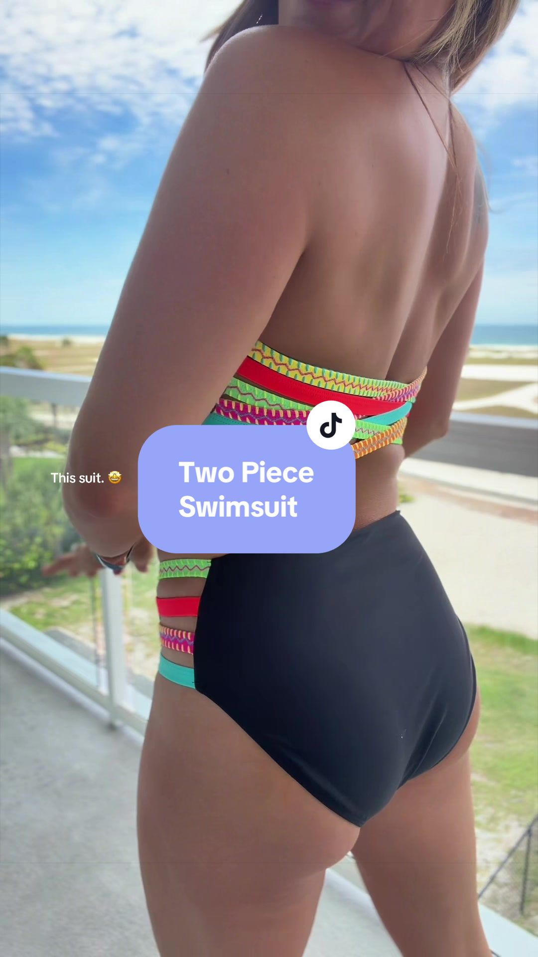 TikTok post by @jackiebentley for Popvil. Caption reads: Obsessing over this two piece from @popvilshop The....
