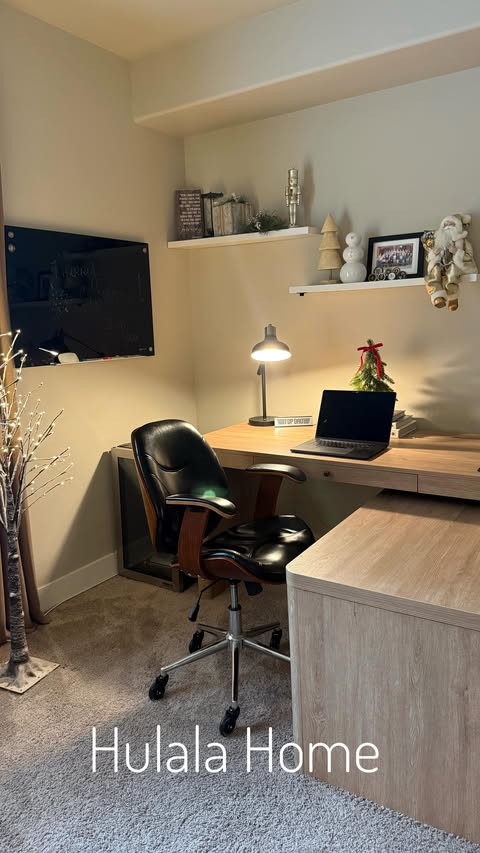 Instagram post by @ourcoloradomountainhome for Hulalahome. Caption reads: He’s Out of Town, So I Replaced His Entire....