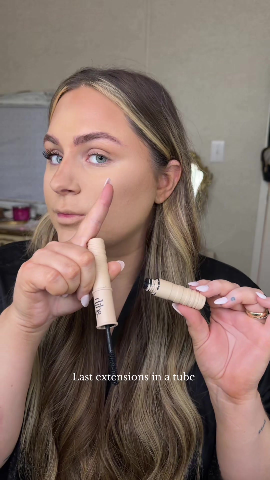 TikTok post by @lyndeedebetaz for DIBS Beauty. Caption reads: @DIBSBEAUTY.