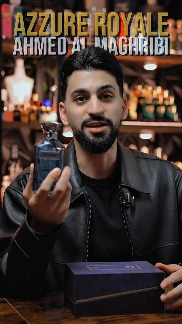 Instagram post by @extraitderayen for Ahmed Al Maghribi Perfumes. Caption reads: New ahmed al maghribi |AD.