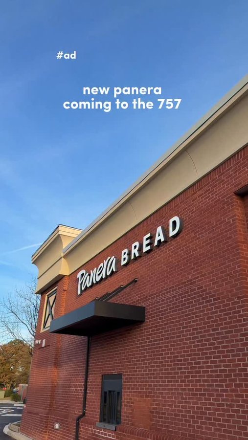 Instagram post by @visitingwithvega for Panera Bread. Caption reads: @panerabread is opening a brand-new café… and I....