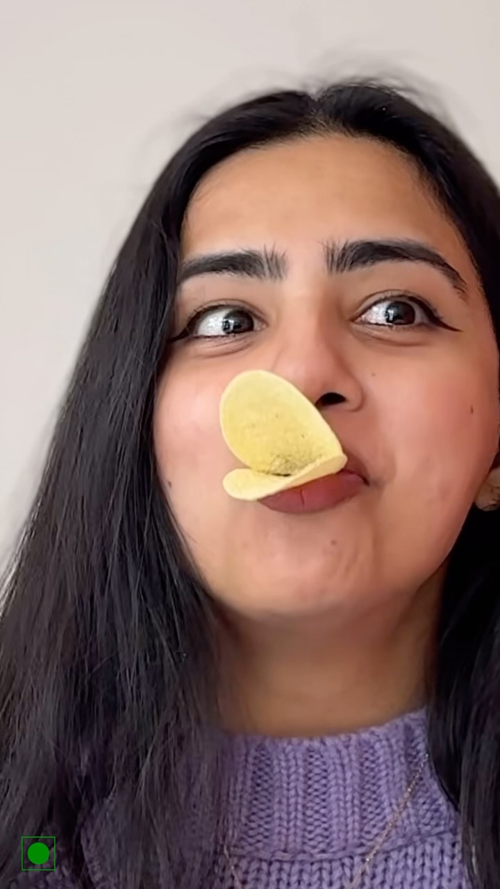 Instagram post by @thatmalluchick for Pringles. Caption reads: He guessed them all! Guess who’s getting a dinner....
