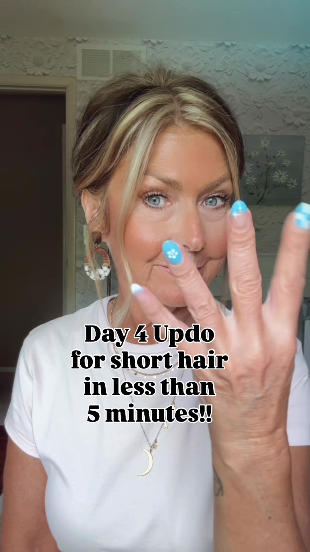 TikTok post by @teacher_turns_trendy for Blake Brown. Caption reads: [...] ✨In this updo, my main product is the Blake....