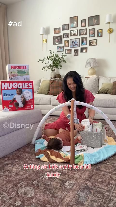 Instagram post by @mikalaidler for Huggies. Caption reads: [...] thing to worry about whenever I can.....
