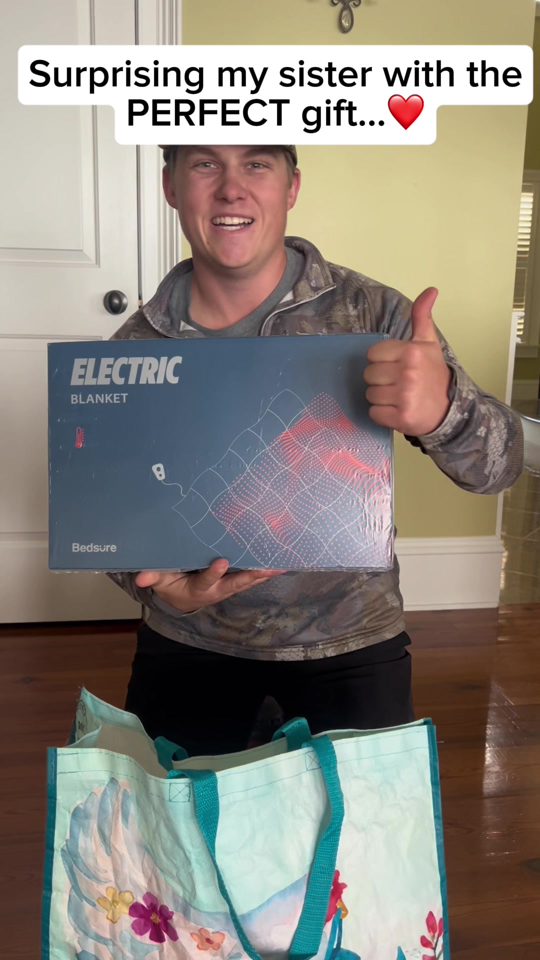 TikTok post by @thebandmcmillan for Bedsure Home. Caption reads: Thought I was the best brother until THE ENDDD…....