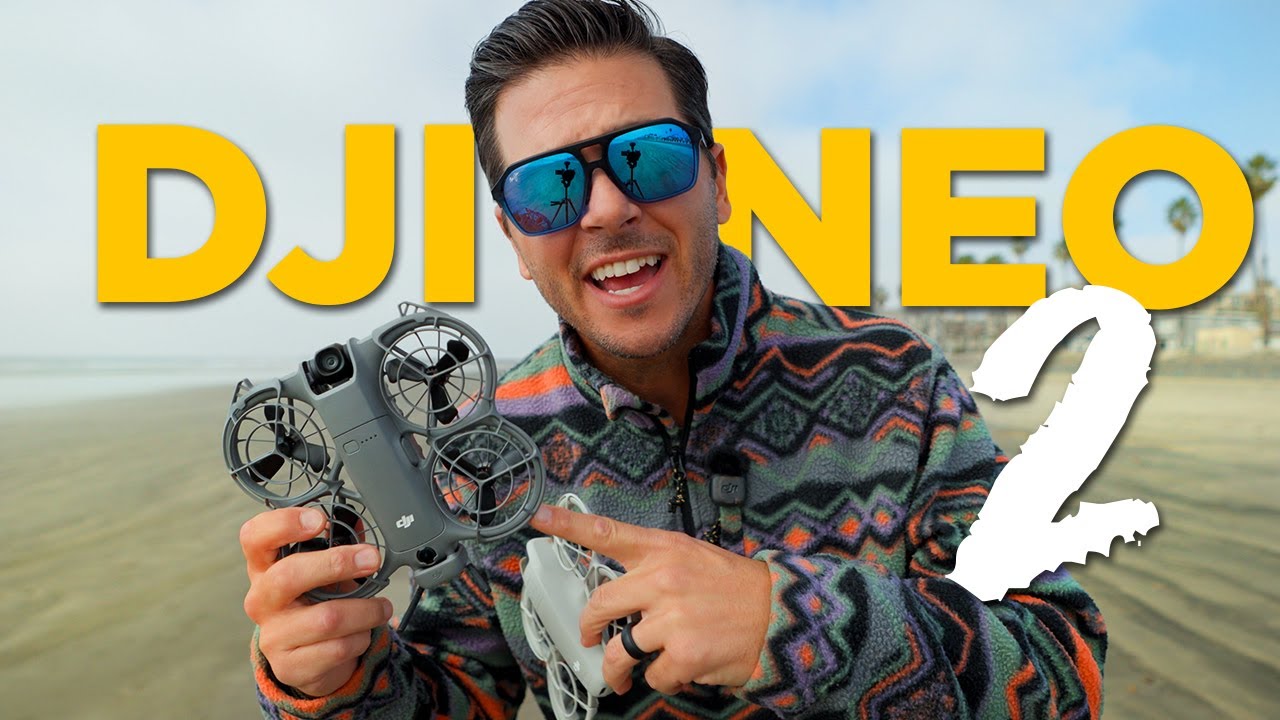 YouTube post by @DavidManningvlog for Ulanzi. Caption reads: One Month with DJI’s Most Interesting Drone | NEO....