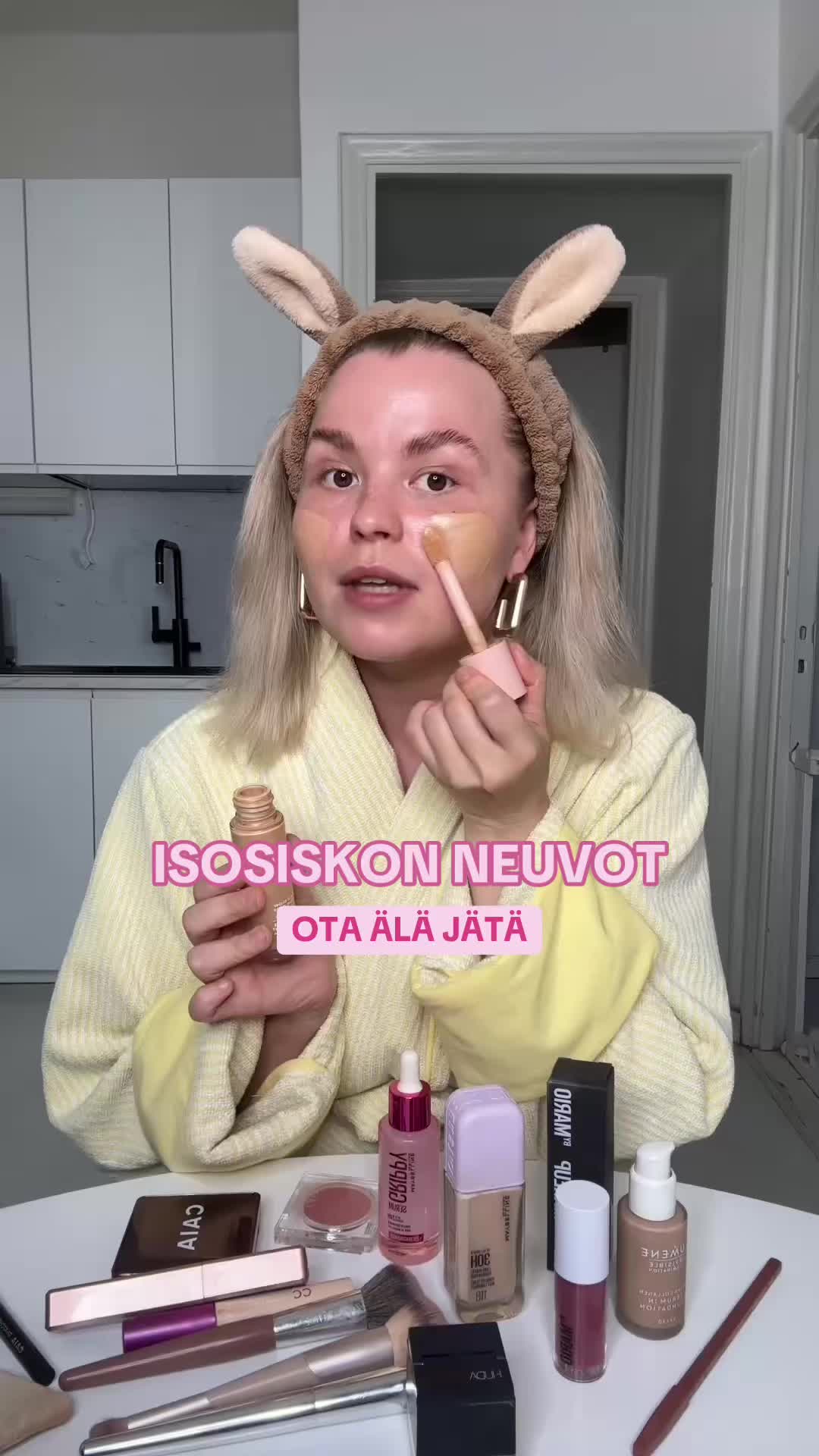 TikTok post by @iirisentola for Lumene. Caption reads: Ihan missä tahansa asiassa sul tulee outo olo sun....