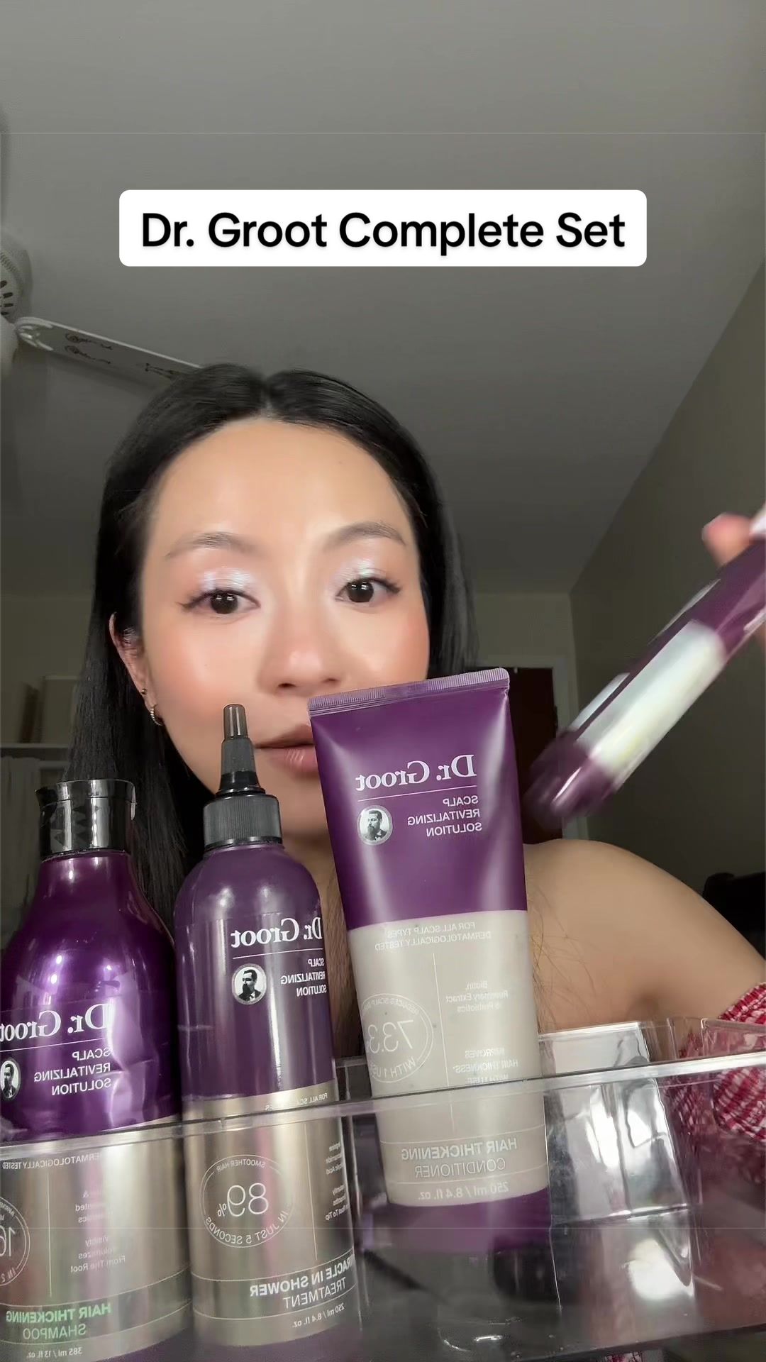 TikTok post by @nphiynhi for LG BEAUTY. Caption reads: [...] is all you need ! @Dr. Groot Hair @LGbeauty....