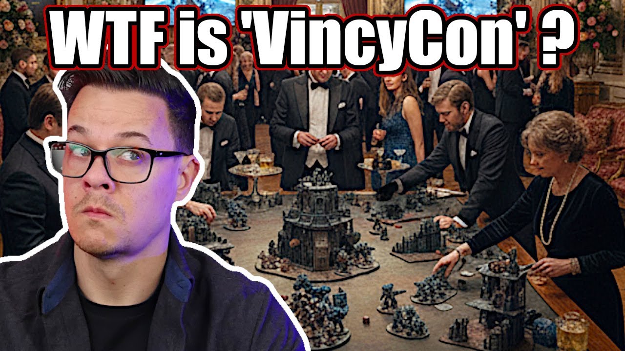 YouTube post by @Ninjon for Printful. Caption reads: The Most Exclusive Warhammer Event in the World.