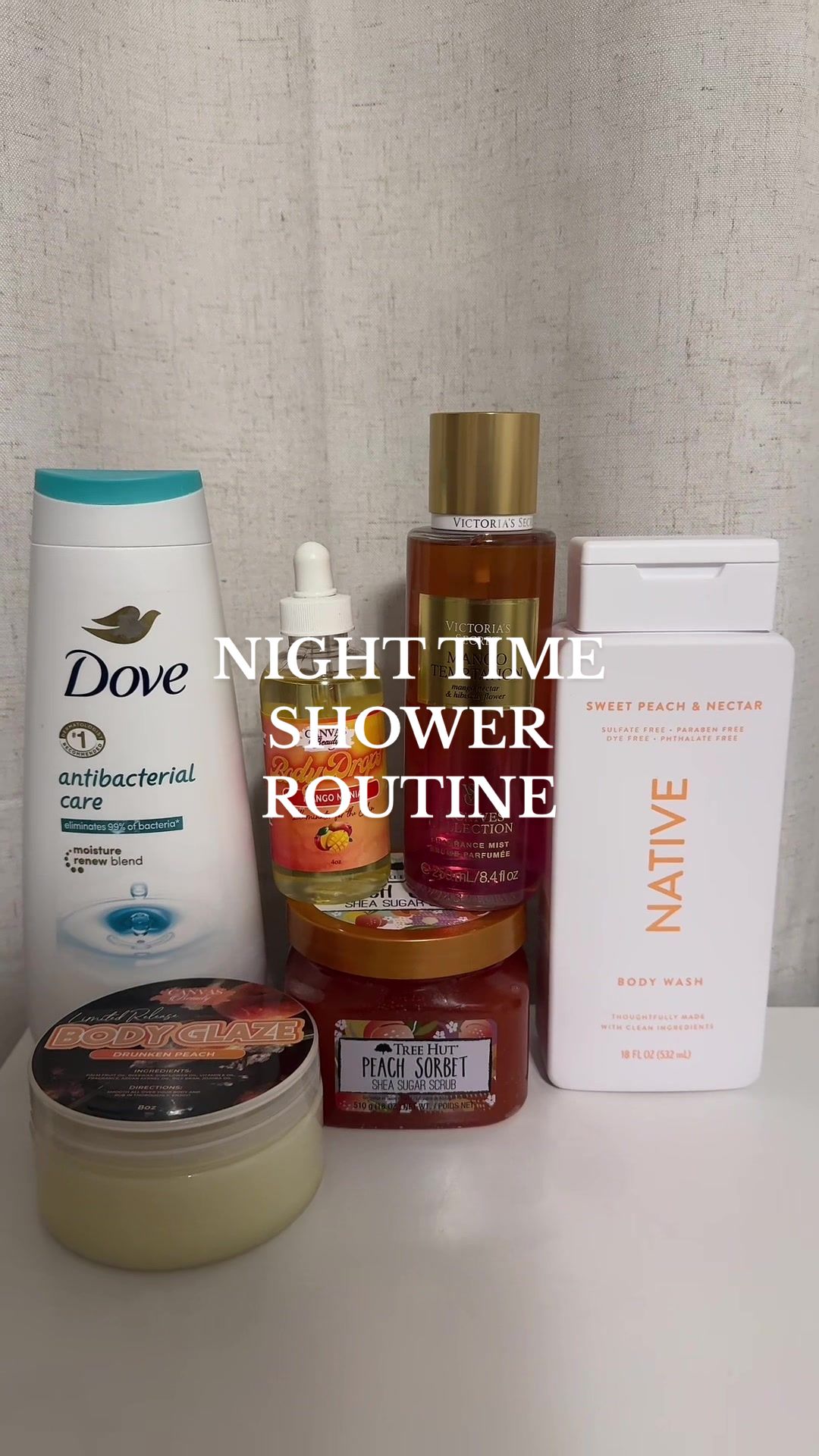 TikTok post by @just.beingjessica for Native. Caption reads: [...] @Tree Hut @Victoria’s Secret @Native....