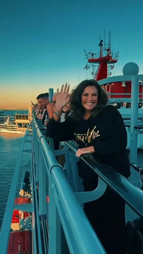 Instagram post by @therealabbylee for Virgin Voyages. Caption reads: [...] to share my fabulous trip with....